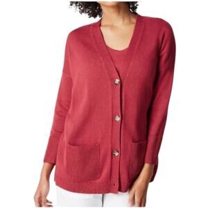 NEW! J. Jill Cape Cod Red Cardigan size 2X
